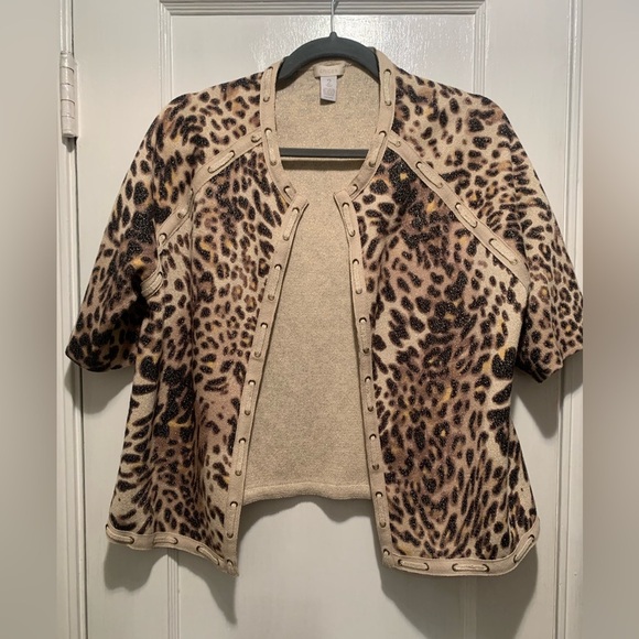 Chico's Animal Instinct Sandra Sweater Cardigan - Picture 1 of 13